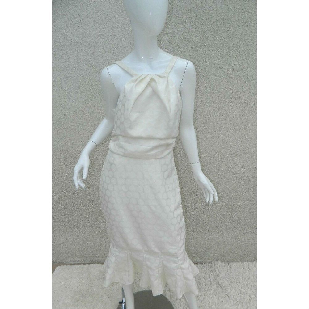 Bettie Page White Pin Up Pencil Dress Size 12